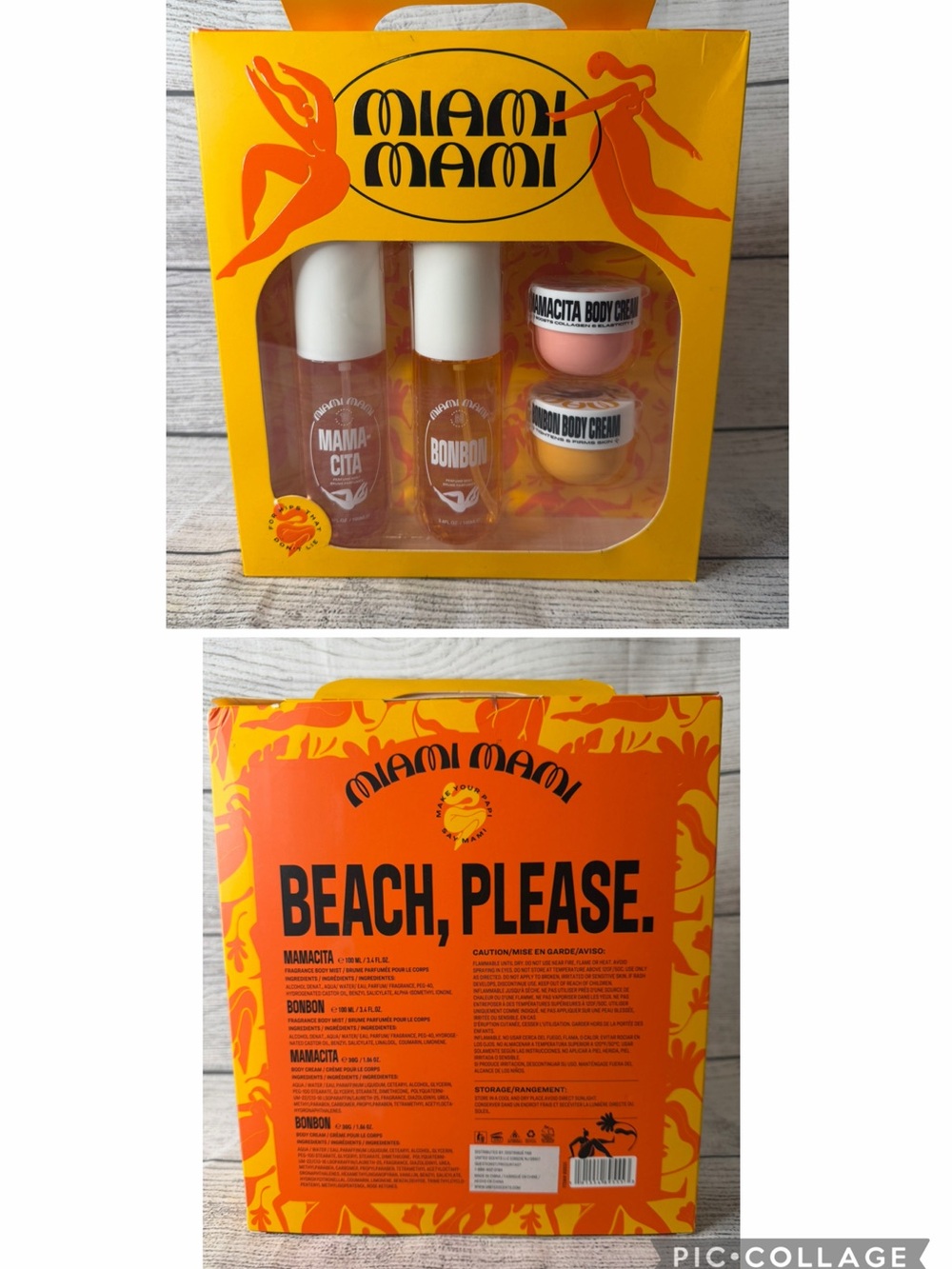 Miami Mami Beach, Please. Fragrance & Body Creme Gift Set - Yellow/Orange
